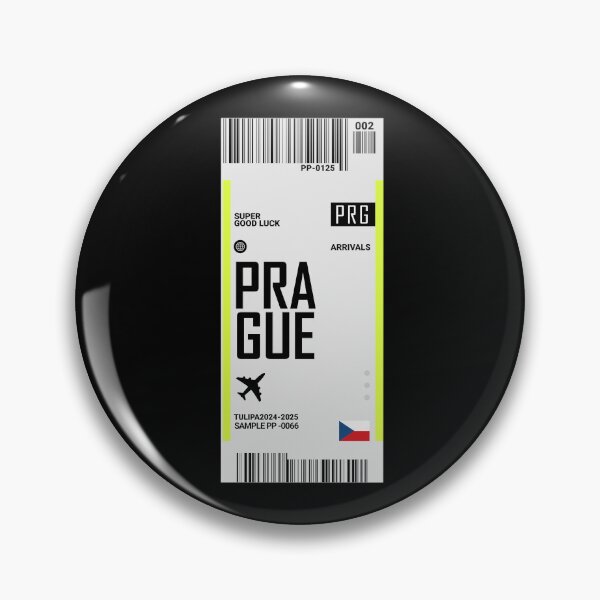Item preview, Prague Boarding Pass Czech Republic Travel Tickets designed and sold by TulipaGraphics.