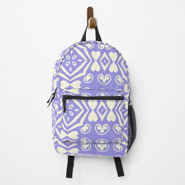 Item preview,  Evening Symphony: Pattern with White Floral and Heart-Shaped Elements on a Purple Background 5 designed and sold by AneissPiaf.