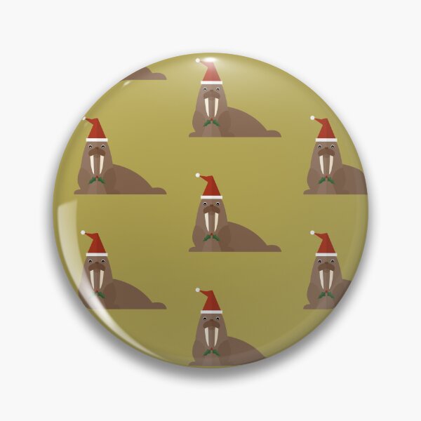 Item preview, Christmas walruses on green designed and sold by reneesillus.