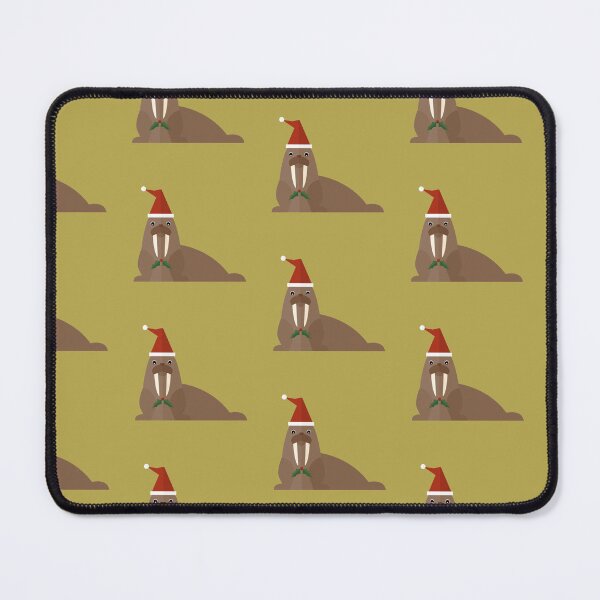 Item preview, Christmas walruses on green designed and sold by reneesillus.