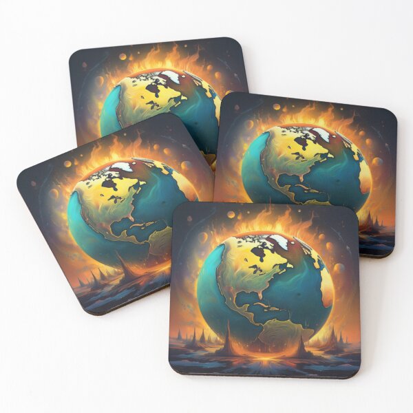 Item preview, Earth Ablaze - Fiery Planet Art designed and sold by RaiyaTees.