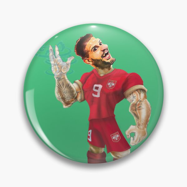 Item preview, Caricature of Aleksandar Mitrovic football player designed and sold by Dimisbarbarian.