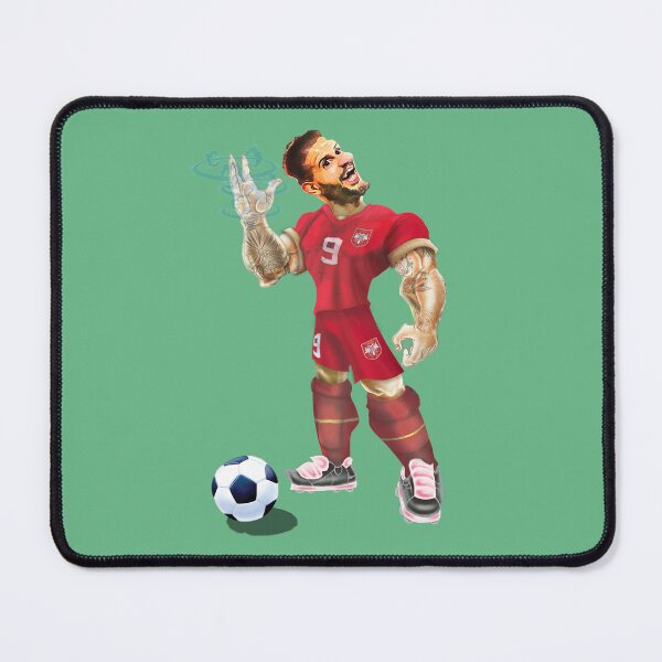 Item preview, Caricature of Aleksandar Mitrovic football player designed and sold by Dimisbarbarian.