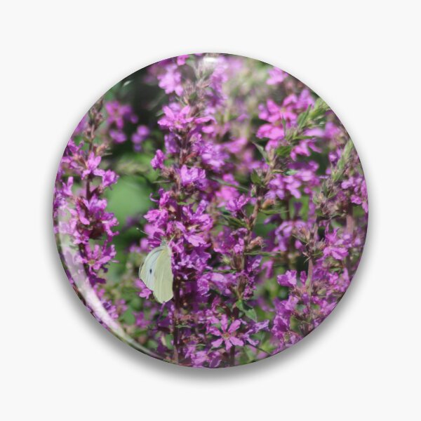 Item preview, Small white butterfly on a purple flower designed and sold by Marije Kouyzer.