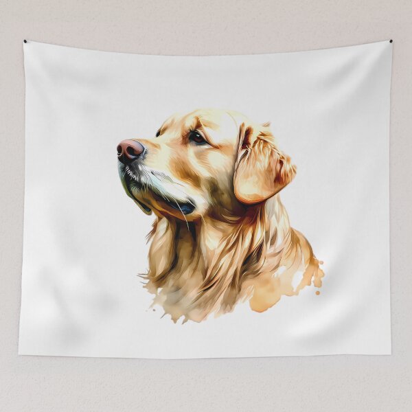 Item preview, Golden retriever Loyal Gaze pet dog portrait designed and sold by ART ATTACK ZONE.