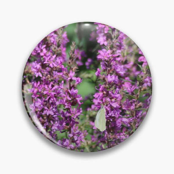 Item preview, Small white butterfly on a purple flower designed and sold by Marije Kouyzer.