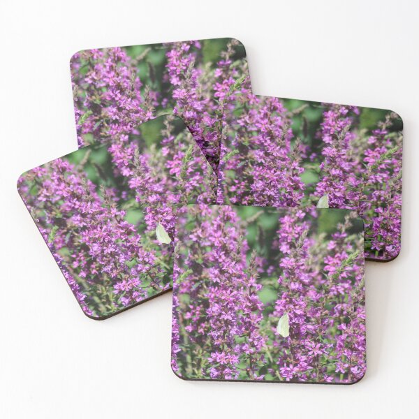 Item preview, Small white butterfly on a purple flower designed and sold by Marije Kouyzer.