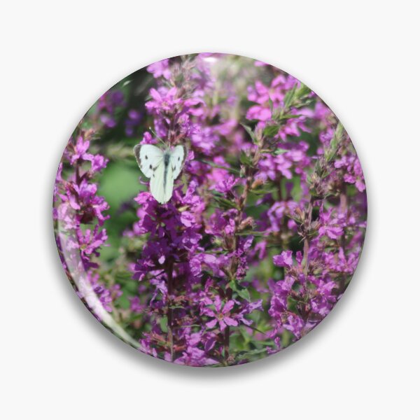 Item preview, Small white butterfly on a purple flower designed and sold by Marije Kouyzer.
