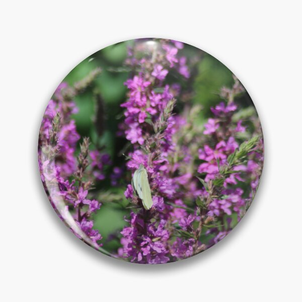 Item preview, Small white butterfly on a purple flower designed and sold by Marije Kouyzer.