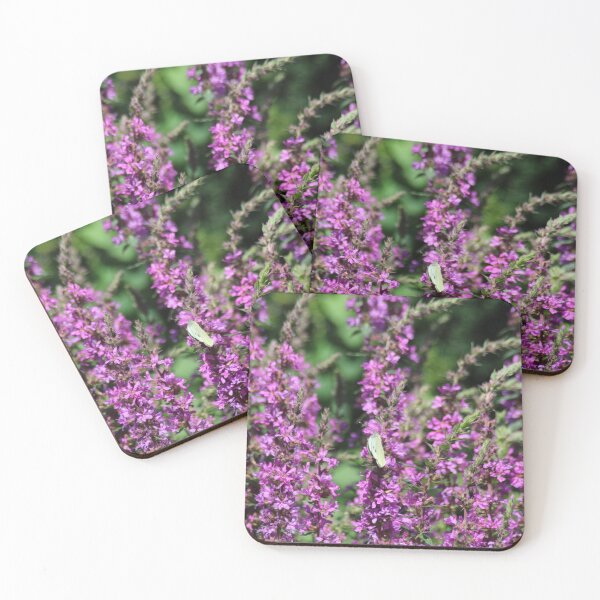 Item preview, Small white butterfly on a purple flower designed and sold by Marije Kouyzer.