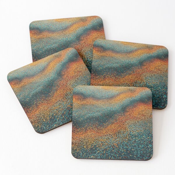 Item preview, Arte de puntos de inspiración aborigen - Con olas de coral designed and sold by GrinGalore.