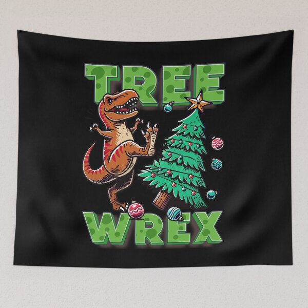 Artikelvorschau, Tree Wrex Lustiges Weihnachts-Dinosaurier-Trex-Wortspiel entworfen und verkauft von messy-nessie.