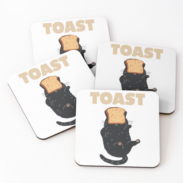 Item preview, Toast Cat,Cartoon Cat Frantically Holding Croissant And Milk, MOM I am hungry. designed and sold by Colorful-Garden.