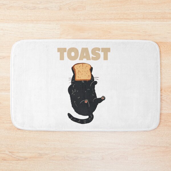 Item preview, Toast Cat,Cartoon Cat Frantically Holding Croissant And Milk, MOM I am hungry. designed and sold by Colorful-Garden.