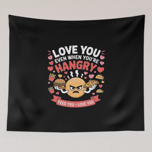 Item preview, Funny Hangry-Themed Valentine Card for Food Lovers designed and sold by love3617.