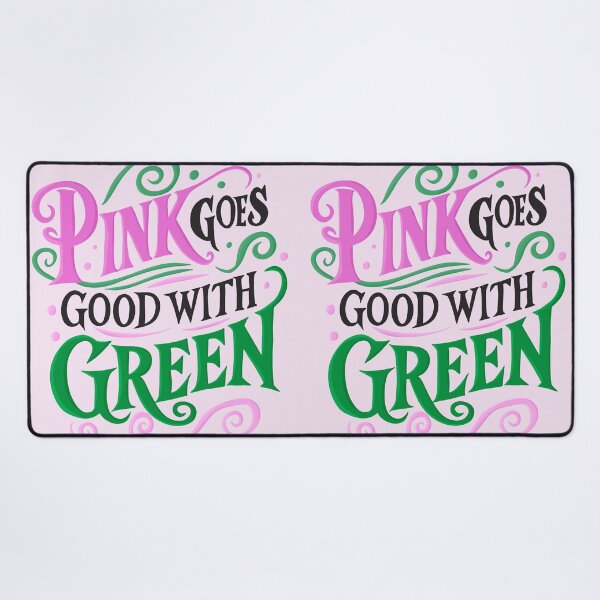 Aperçu de l'œuvre Le rose se marie bien avec le vert - Wicked créée et vendue par byebyesally.