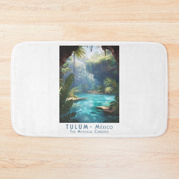 Item preview, Vintage Minimal Retro Travel Poster – Tulum, Mexico: Mystical Cenotes designed and sold by pod24.