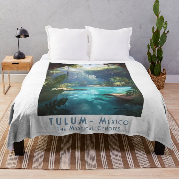 Item preview, Vintage Minimal Retro Travel Poster – Tulum, Mexico: Mystical Cenotes designed and sold by pod24.