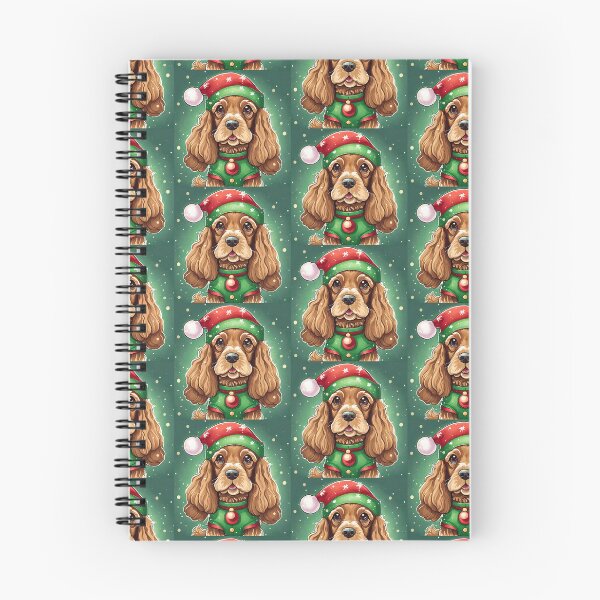 Item preview, Christmas cocker spaniel elf designed and sold by Mandalahijo.