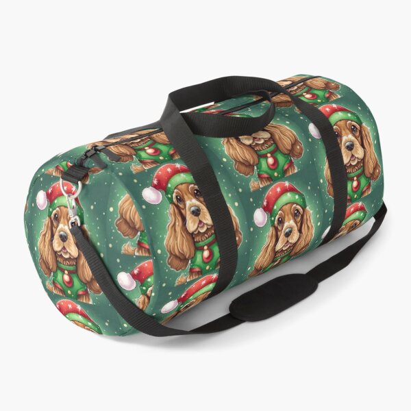 Item preview, Christmas cocker spaniel elf designed and sold by Mandalahijo.