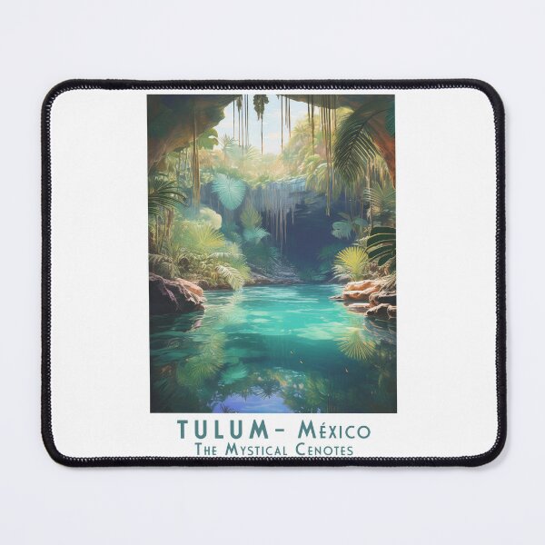 Item preview, Vintage Retro Travel Poster – Tulum, Mexico: Magical Cenotes designed and sold by pod24.