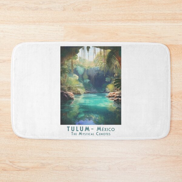 Item preview, Vintage Retro Travel Poster – Tulum, Mexico: Magical Cenotes designed and sold by pod24.