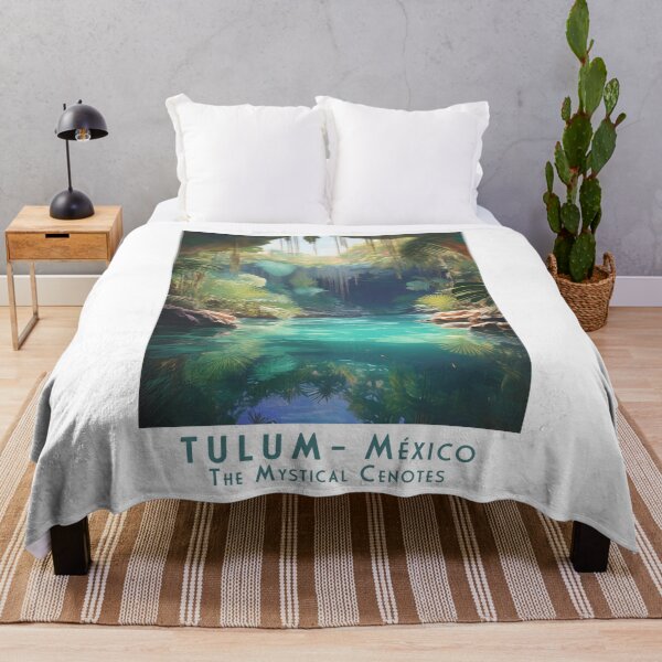 Item preview, Vintage Retro Travel Poster – Tulum, Mexico: Magical Cenotes designed and sold by pod24.