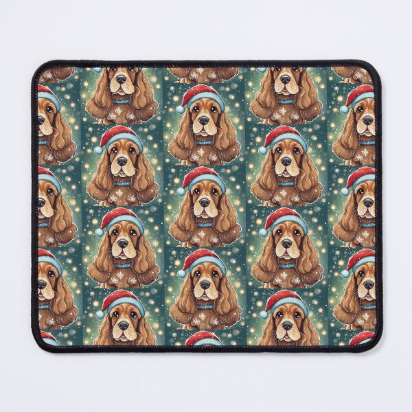 Item preview, Christmas cocker spaniel designed and sold by Mandalahijo.