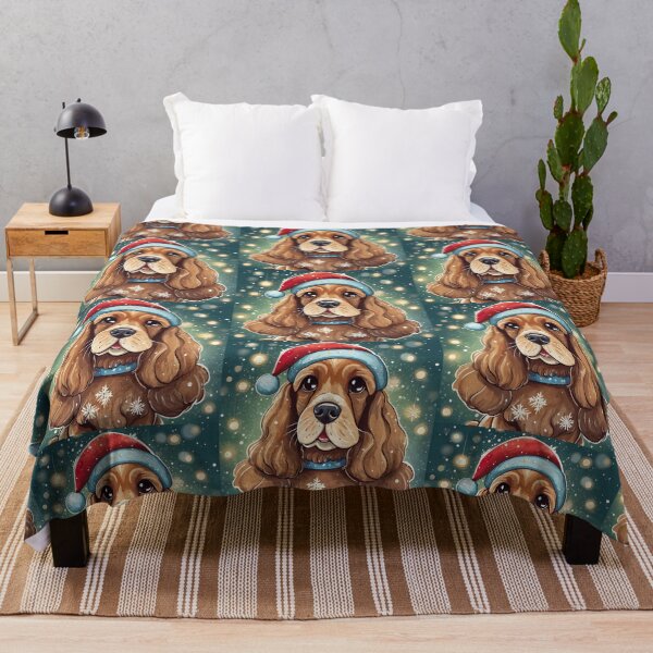 Item preview, Christmas cocker spaniel designed and sold by Mandalahijo.