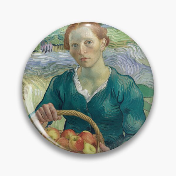 Item preview, Woman with apples on a chair, impressionist style designed and sold by clon-dot-net.