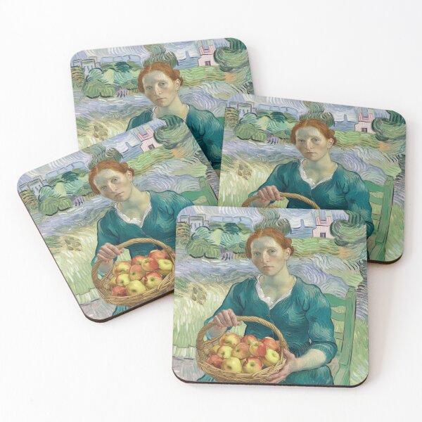 Item preview, Woman with apples on a chair, impressionist style designed and sold by clon-dot-net.
