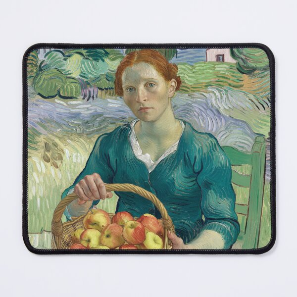 Item preview, Woman with apples on a chair, impressionist style designed and sold by clon-dot-net.