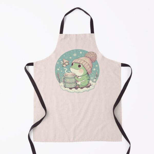 Item preview, Having a hot chocolate, frog and fairy girl, fairycore wintertime designed and sold by coloursforkids.