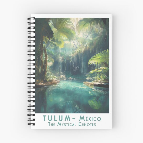 Item preview, Mystical Cenotes – Vintage Retro Travel Poster Tulum, Mexico designed and sold by pod24.