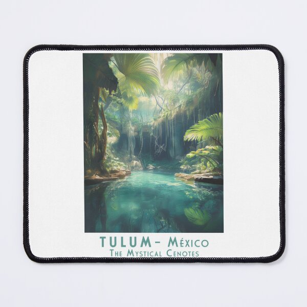 Item preview, Mystical Cenotes – Vintage Retro Travel Poster Tulum, Mexico designed and sold by pod24.
