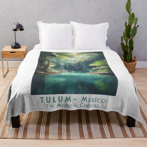 Item preview, Mystical Cenotes – Vintage Retro Travel Poster Tulum, Mexico designed and sold by pod24.