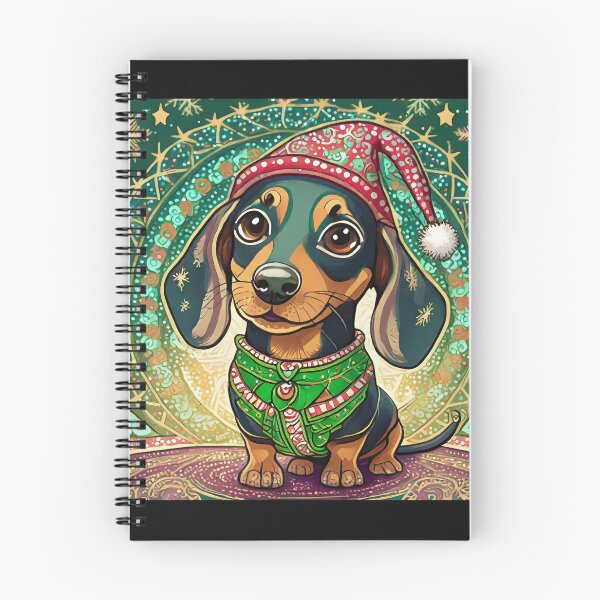 Item preview, Mandala dachshund christmas elf 1 designed and sold by Mandalahijo.