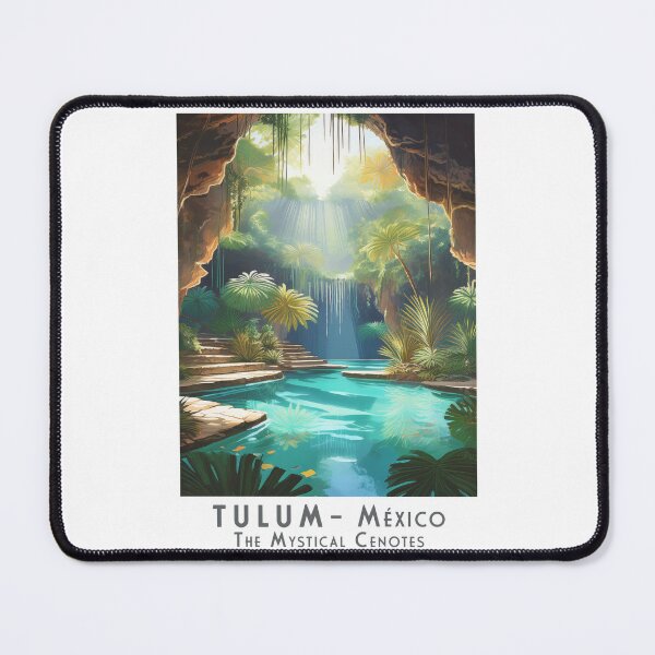 Item preview, Tulum Mexico – Vintage Retro Travel Poster: Mystical Cenotes designed and sold by pod24.