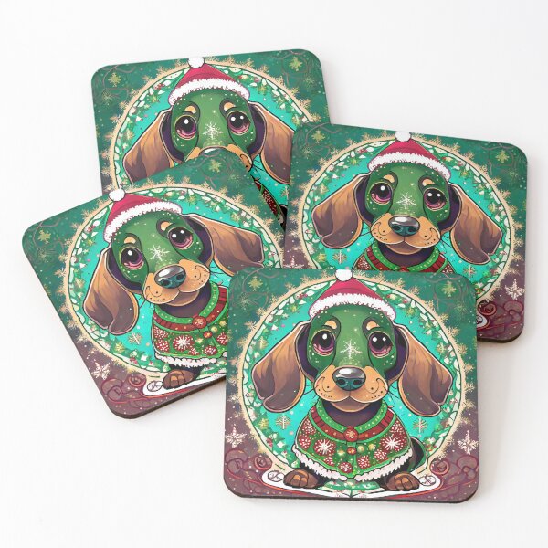 Item preview, Mandala dachshund christmas 2 designed and sold by Mandalahijo.