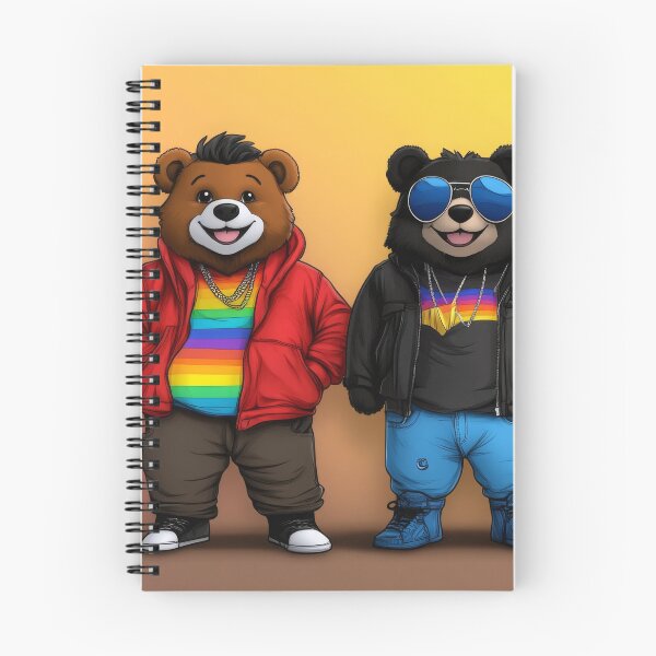 Item preview, depicts four playful cartoon-style bears dressed in colorful streetwear designed and sold by MamaDong.