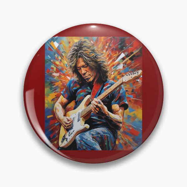 Item preview, "Eddie Van Halen's Vibrant Guitar Symphony" designed and sold by Artisticanvas.