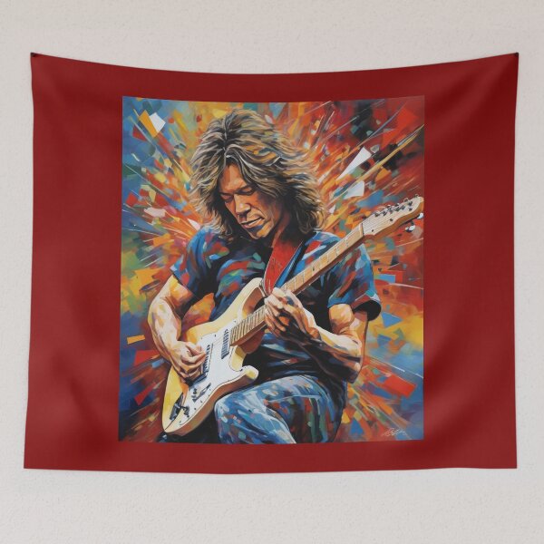 Item preview, "Eddie Van Halen's Vibrant Guitar Symphony" designed and sold by Artisticanvas.