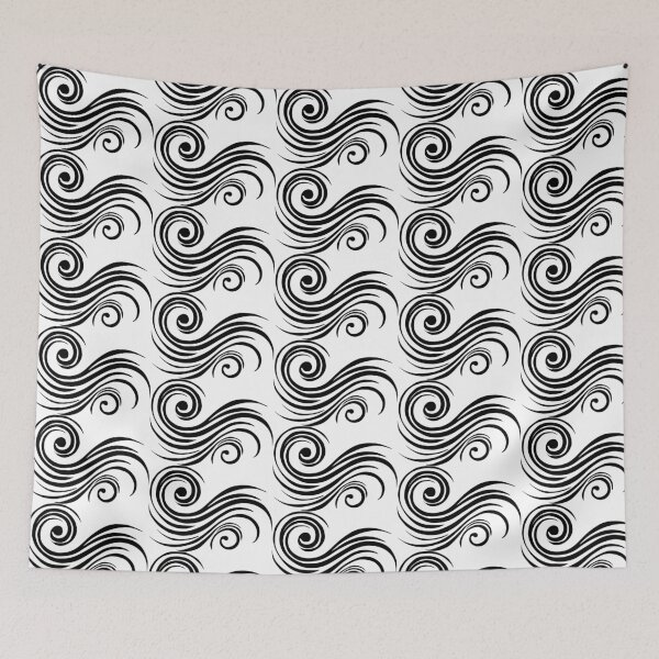 Item preview, Black Wave - a Touch of Elegance, Pattern, Unique designed and sold by villacreativa.