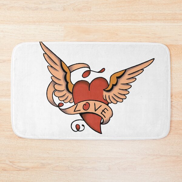Item preview, love flying heart tattoo designed and sold by El-Tiger.