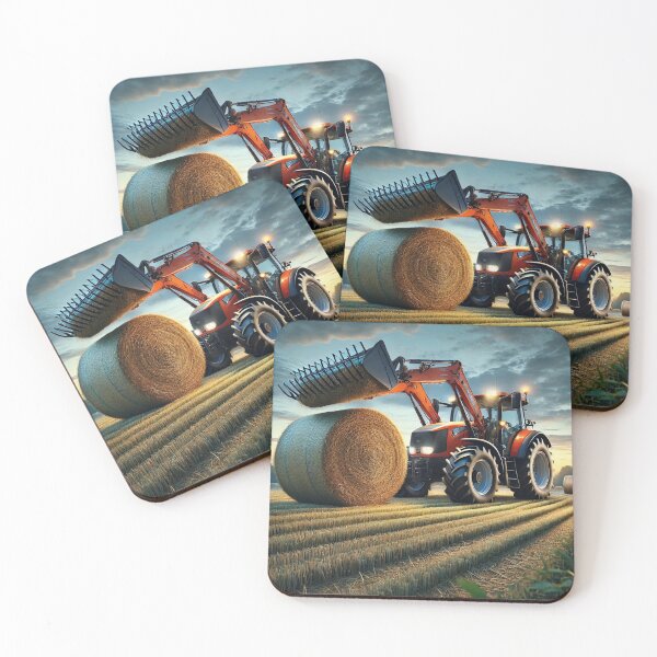Item preview, Loading Hay Bale at Sunset designed and sold by EndOfRainbowArt.