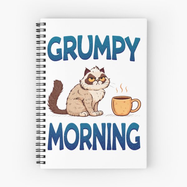 Item preview, Grumpy Morning Cat,Cartoon Cat Frantically Holding Croissant And Milk, MOM I am hungry. designed and sold by Colorful-Garden.