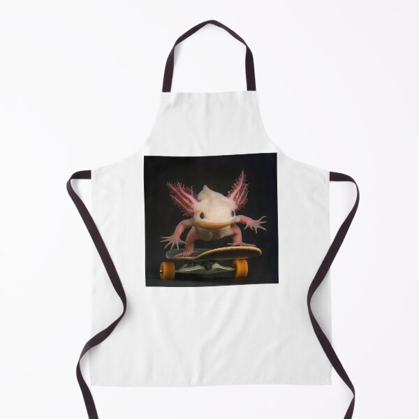 Item preview, poster of pink axolot on a skateboard on a black background designed and sold by AlinaMalina24.