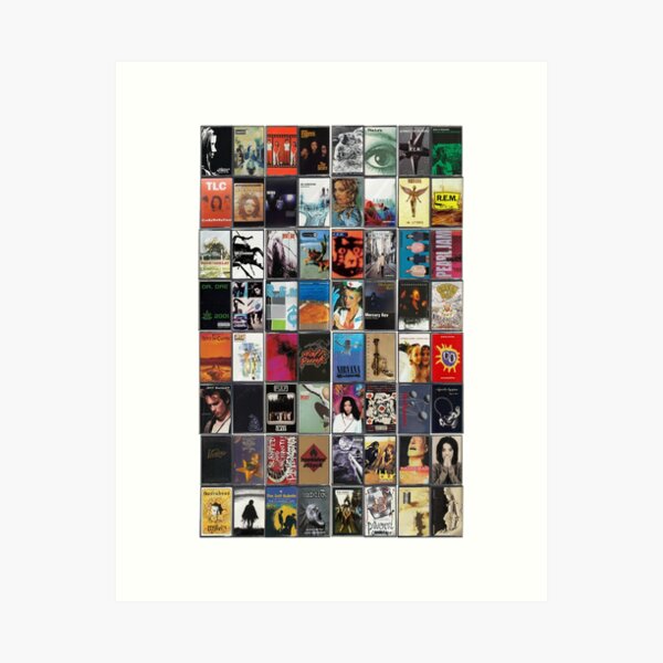 Artikel-Vorschau von Musik der 1990er Jahre - Albumcover der 90er, designt und verkauft von Mr Mustard Prints.