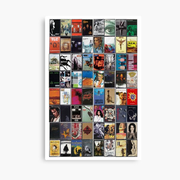 Item preview, Music of the 1990s - 90's Album Cover Art designed and sold by Mr Mustard Prints.