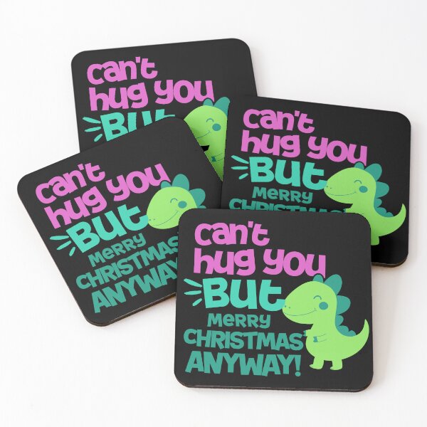 Item preview, Can’t Hug You, But Merry Christmas Anyway! Dinosaur Christmas Pun designed and sold by DomTeesHaven.